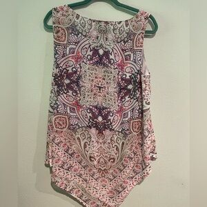 Unity World Wear women’s sheer Paisley tank.  Size L